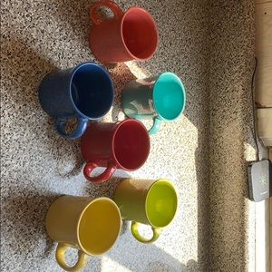 Fiesta ware coffee cups